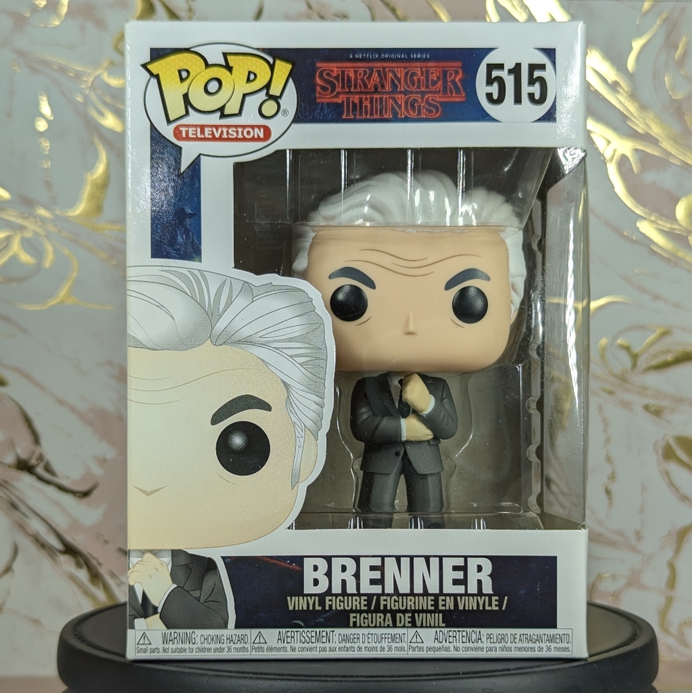 Funko Pop Stranger Things Brenner 515, MIB, side of hair tiny factory scuff